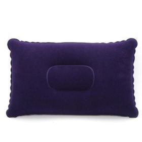 Inflatable Air Pillow (Color: G911A-deep blue, size: 43X27cm)