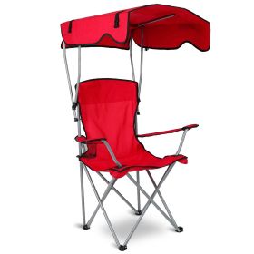 330LBS Foldable Canopy Chair (Color: Red)