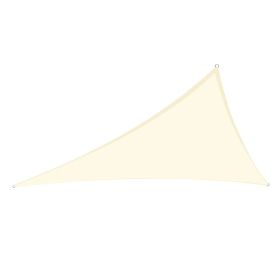 28' x 28' x 28' Triangle Sun Shade Sail (Color: Rice White, size: 28 x 28 x 28 ft)