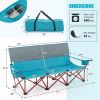 3 Person Camping Chair with 2 Cup Holders; Storage Bag