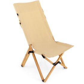 Bamboo Folding Camping Chair (Color: Natural)