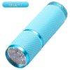 Glow In Dark Flashlight; Rubber Coated Mini 9 LED Flashlight