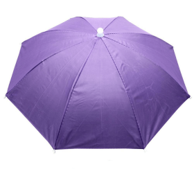 Rain Hat; Folding Umbrella; Sun Shade (Color: Violet)