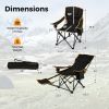 Folding Camping Chair with Footrest, Carry Bag