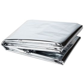 Windproof Emergency Blanket; Survival First Aid (Color: Silvery)