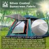 2-3 Person Camping Tent Foldable Waterproof Tent with 2 Mosquito Nets Windows