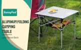 Folding Table Lightweight Compact Aluminum Camping Table