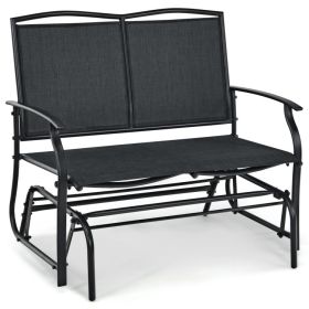 Iron Patio Rocking Chair (Color: Black)