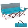 3 Person Camping Chair with 2 Cup Holders; Storage Bag